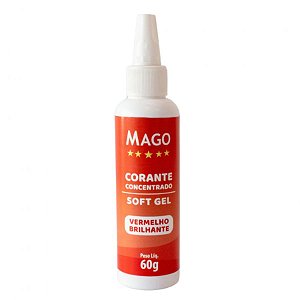 Corante SoftGel Vermelho Brilhante - 60g - 1 unidade - Mago - Rizzo