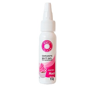 Corante SoftGel Fucsia - 15g - 1 unidade - Mago - Rizzo