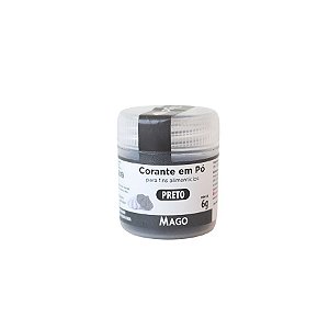 Corante em pó Preto - 6g - 1 unidade - Mago - Rizzo