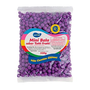 Mini Balinha para Lembrancinha Sabor Tutti Frutti - Roxo - 500g  - 1 unidade - Rizzo