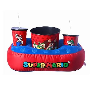 Kit  Almofada Pipoca Super Mario - 40x28x10cm - 1 unidade - Rizzo