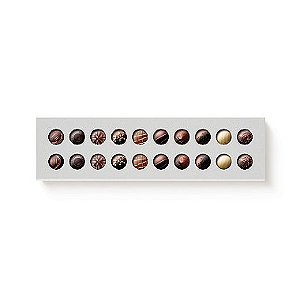 Caixa Retangular para 20 Doces Branco com Luva Vazada - 10 unidades - 39x9,5x4cm - Cromus Profissional - Rizzo Embalagen