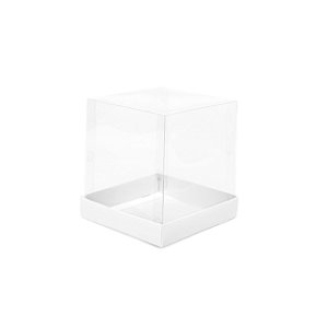 Caixa Mini Bolo Branca 20X20X19cm com 10 un. Cromus Profissional