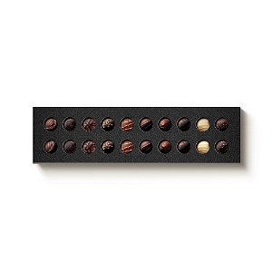 Caixa 20 Doces Retangular Preto com Luva Vazada - 10 unidades - 39x9,5x4cm - Cromus Profissional