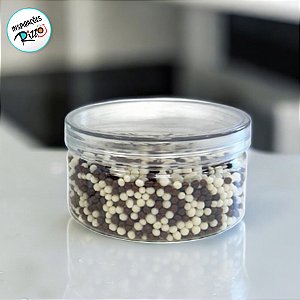 Pote Redondo Plástico Com Tampa - 8,5cmx4,5cm - 6 unidades - Rizzo