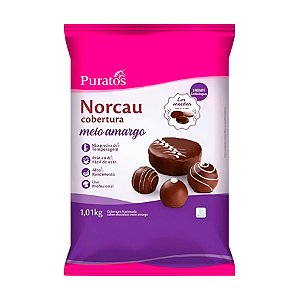 Cobertura Norcau Chocolate Meio Amargo - Gotas - 1,01kg - 1 unidade - Puratos  - Rizzo