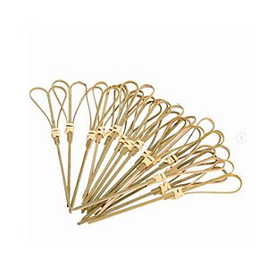 Palito em Bambu para petiscos - 50 unidades - 9 cm - Ref. HA243 Silver Festas