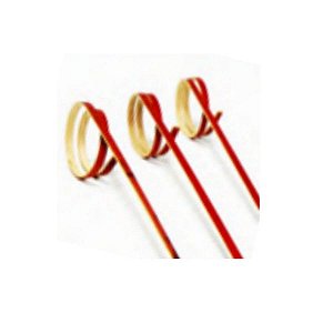 Palito em Bambu para petiscos Vermelho - 20 unidades - 12 cm - Rizzo