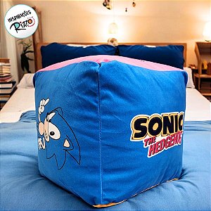 Almofada Sonic Formato de Cubo - 30x30cm - 1 unidade - Rizzo