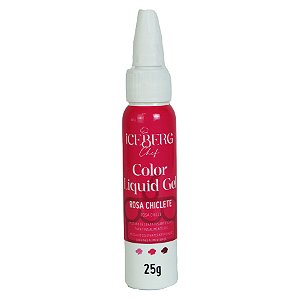 Corante Liquid Gel Rosa Chiclete 25g - Iceberg