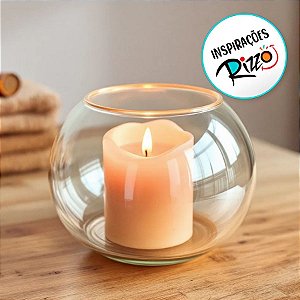 Mini Pote De Vidro Redondo - 5,2x6,5cm - 100ml - 1 unidade - Rizzo