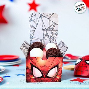 Caixa 4 Doces Quadrada - Siper Man - 6x7,5x7,5cm - 10 unidades - Regina - Rizzo