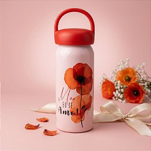 Garrafa de Alumínio - Mãe Eu Te Amo - 600ml - 1 unidade - Rizzo