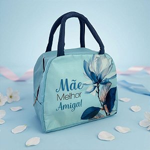 Bolsa Térmica Azul - Mãe Melhor Amiga - 22x12x18,5cm - 1 unidade - Rizzo
