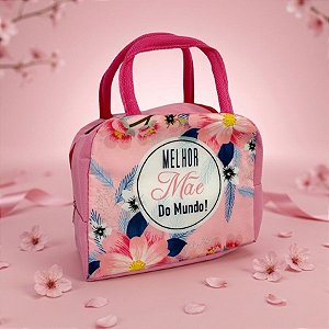 Bolsa Térmica Rosa - Melhor Mãe Do Mundo - 22x12x18,5cm - 1 unidade - Rizzo