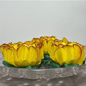 Forminha para Doces Finos - Rosa Maior Amarelo Queimado - 30 unidades - Decora Doces - Rizzo