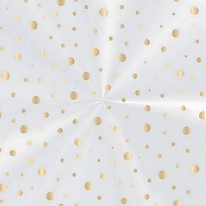 Saco Poli Transparente - Dots Ouro - 11x19,5cm - 100 unidades - Cromus - Rizzo