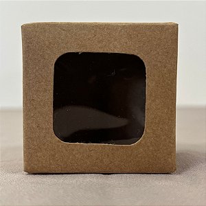 Caixa com Visor VC5 (5cm x 5cm x 4cm) Kraft - 20 unidades - Rizzo