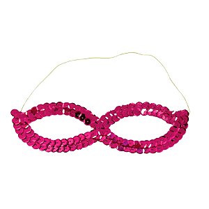 Máscara de Carnaval Infantil De Lantejoula - Pink - 1 unidade - Rizzo