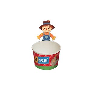 Copinho Para Doces Com Cinta De Festa Junina - Quadrilha - 100ml - 8 unidades - Cromus - Rizzo