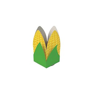 Caixa para Pipoca Em Formato De Milho -  Arraiá Bão Demais - 7,5x7,5x10cm - 10 unidades - Cromus - Rizzo