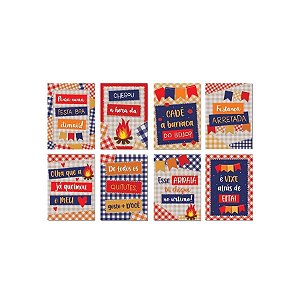 Cartaz Decorativo De Festa Junina Xadrez - 25x35cm - 8 unidades - Cromus - Rizzo