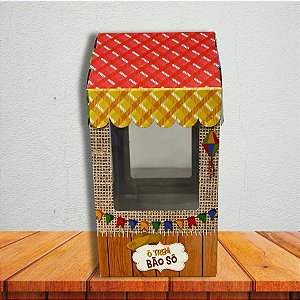 Caixa Barraca - Festa Junina  "Ô Trem Bão Sô" - 21x10x10cm - 3 unidades - Decora Doces - Rizzo