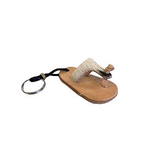 Chaveiro Lembrancinha Sandalha De Couro - Modelo 4 - Sortido - 5cm - 1 unidade - Rizzo