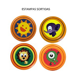 Ioiô Para Lembrancinha Festa - Laranja - Estampa Sortida - 5,5cm - 1 unidade - Rizzo