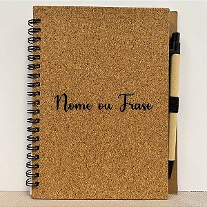 Bloco para Anotação Personalizado Escrita Preta Com Caneta Estampa Papelão - 70 Folhas - 13,5x17,5cm - 1 unidade - Rizzo