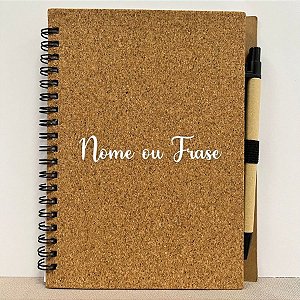 Bloco para Anotação Personalizado Escrita Branca Com Caneta Estampa Papelão - 70 Folhas - 13,5x17,5cm - 1 unidade - Rizz