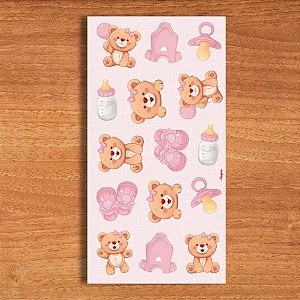 Adesivo Decorativo – Chá de Bebê Menina - 5,5x5cm - 1 unidade - Regina - Rizzo