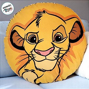 Almofada Redonda Rei Leão - 30x30cm - 1 unidade - Disney Original - Rizzo