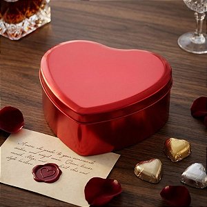 Lata Coração - Vermelho - 7x4cm - 1 unidade - Rizzo