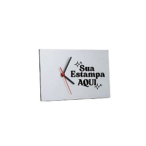 Relógio Em MDF com Tecido Personalize com Sua Estampa - 19x28cm - 1 unidade - Rizzo