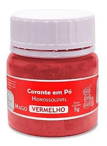 Corante em pó Hidrossolúvel -Vermelho - 5g - Mago