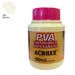 Tinta Fosca Artesanato PVA 100ml - Marfim - 1 unidade - Acrilex - Rizzo