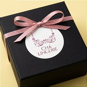 Adesivo "Chá Lingerie" - Ref.2313 - Hot Stamping 4x4cm - 25 unidades - Stickr - Rizzo