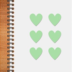Adesivo Coração Verde Bebê - 1,5x1,5cm - 100 unidades - Stickr - Rizzo
