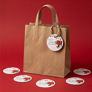 Tag Redonda "Feliz Dia Dos Namorados" Com Sisal - 5x5cm - 15 unidades - Stickr - Rizzo