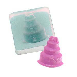 Molde de Silicone Bolo de 3 Andares de Perfil - Ref. 29 - 1 unidade - Flexarte - Rizzo
