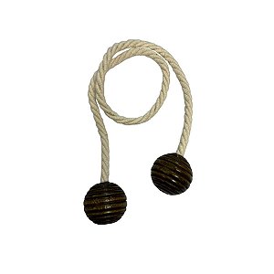 Cordão Rústico Com Pingente De Madeira Escura - 34cm - 1 unidade - Rizzo