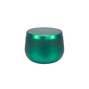Lata de Metal com Tampa - Verde - 240ml - 8x5,5cm - 1 unidade - Rizzo