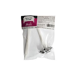 Pavio para Velas de Gel Cristal - 21cm - 12 unidades - Rizzo