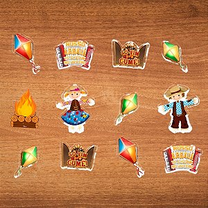 Mini Personagens Decorativos Festa Junina - 7x9cm - 12 unidades - Regina - Rizzo