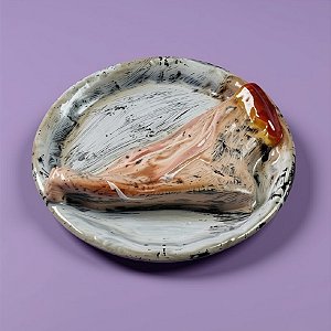 Enfeite Decorativo de Halloween - Bandeja Com Pé Queimado - 29,5x29,5cm - 1 unidade - Rizzo