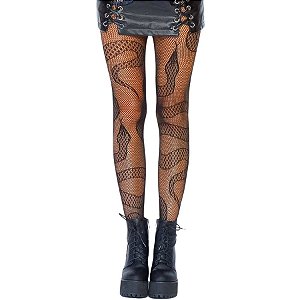Fantasia De Halloween - Meia Calça Arrastão de Cobra - 1 unidade - Rizzo
