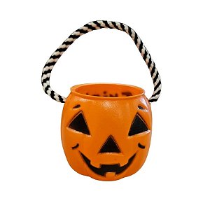 Mini Caldeirão Abóbora De Halloween - Laranja - 7,5x8cm - 1 unidade - Rizzo