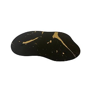 Bandeja Mesa Orgânica Com Pé - Mármore Preto - 20x30cm - 1 unidade - Rizzo