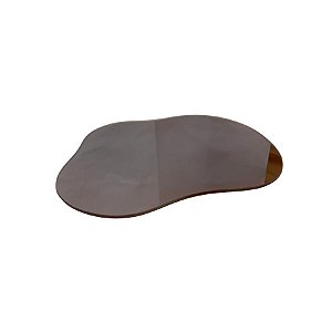Bandeja Mesa Orgânica Com Pé - Rose Espelhado - 16x22cm - 1 unidade - Rizzo
